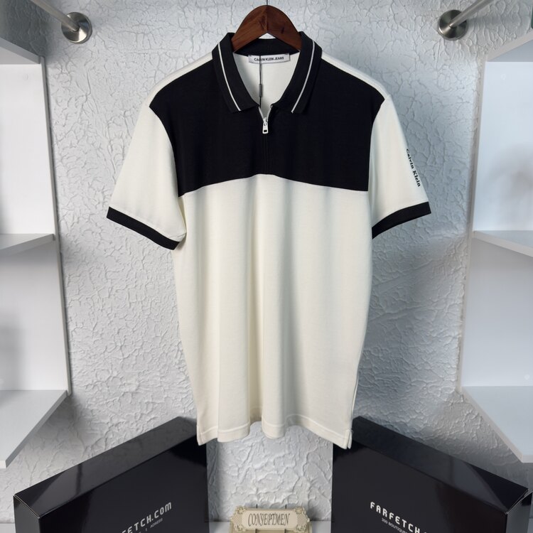 Ck Premium Yaka Fermuar Polo Yaka T-shirt