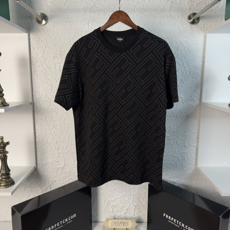 Fendı Owersize Kabartma Baskı Premium T-shirt