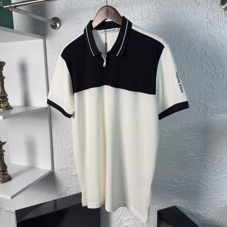 Ck Premium Yaka Fermuar Polo Yaka T-shirt