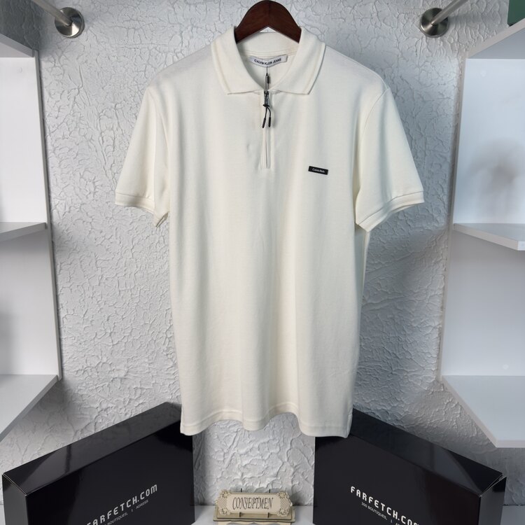 Ck Premium Yaka Fermuarlı Polo Yaka T-shirt