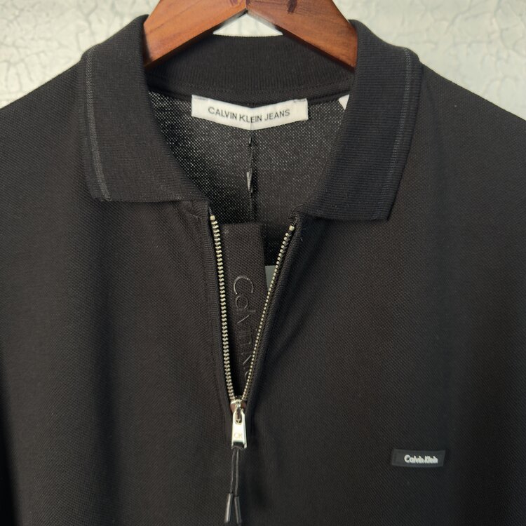 Ck Premium Yaka Fermuarlı Polo Yaka T-shirt