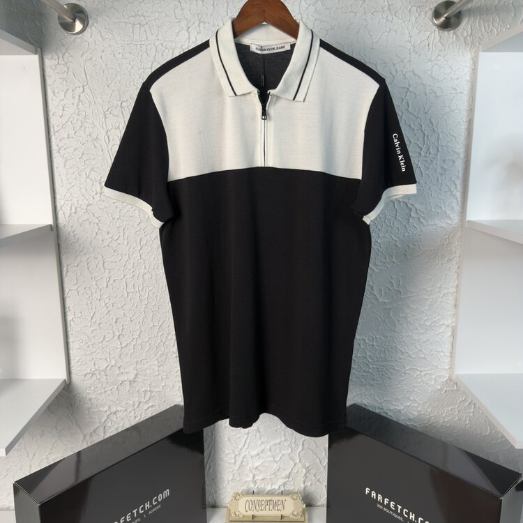 Ck Premium Yaka Fermuar Polo Yaka T-shirt