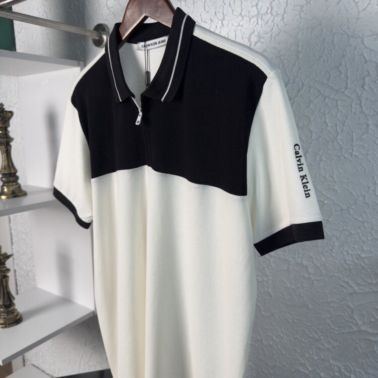 Ck Premium Yaka Fermuar Polo Yaka T-shirt