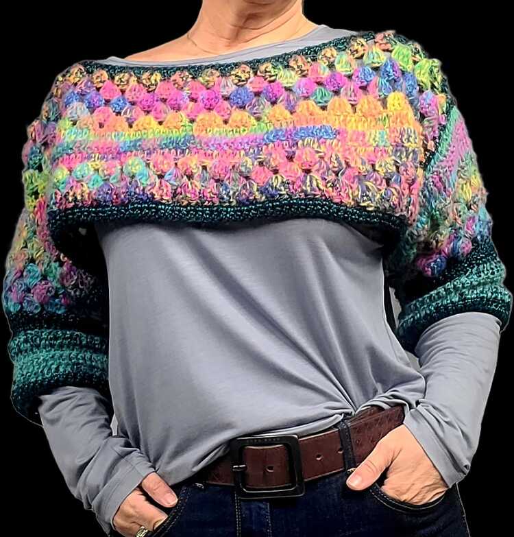MULTI COLOR CROCHET SWEATER-SANDY
