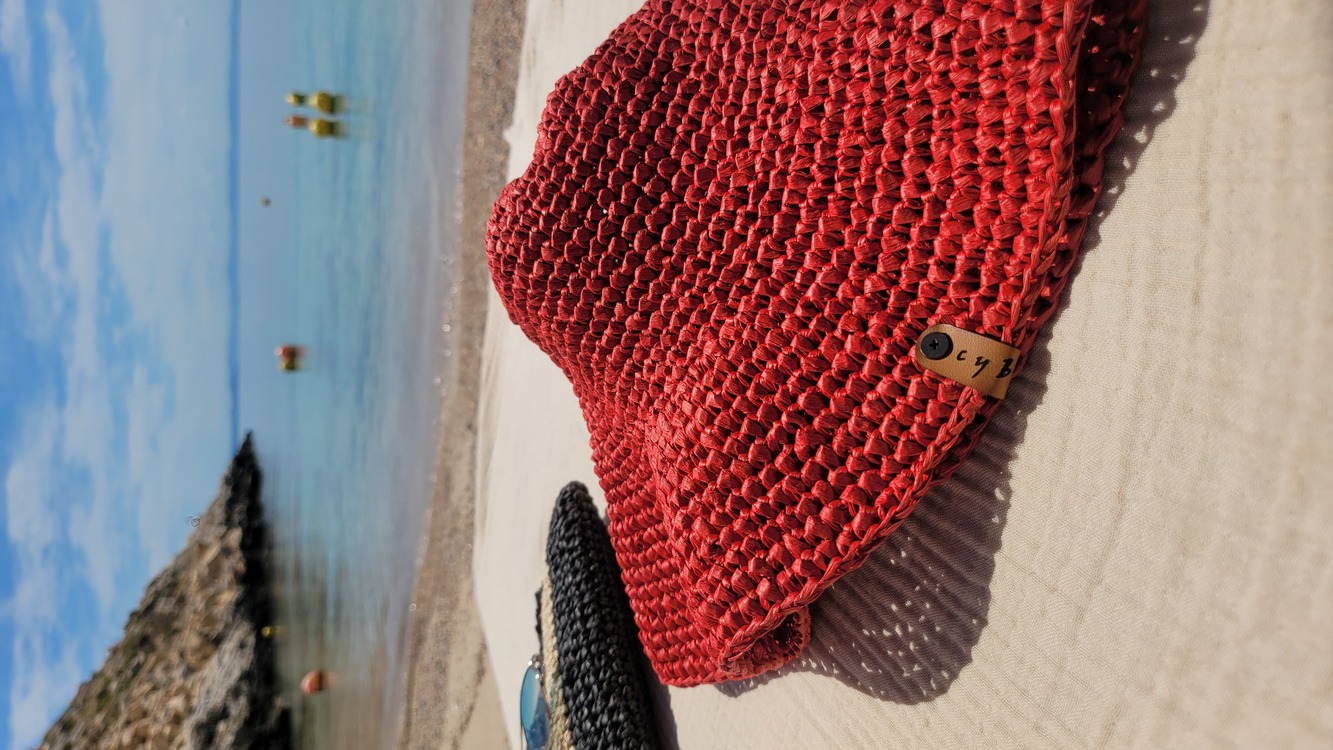 Red Crochet Bucket Hat