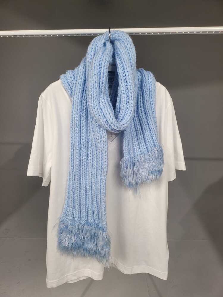 BLUE FRINGE SHAWL-SKY 