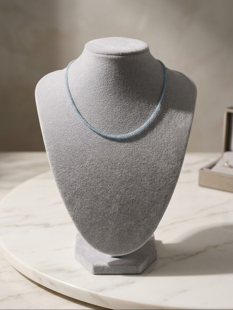 Blue Topaz Kolye ( Minimal Seri)