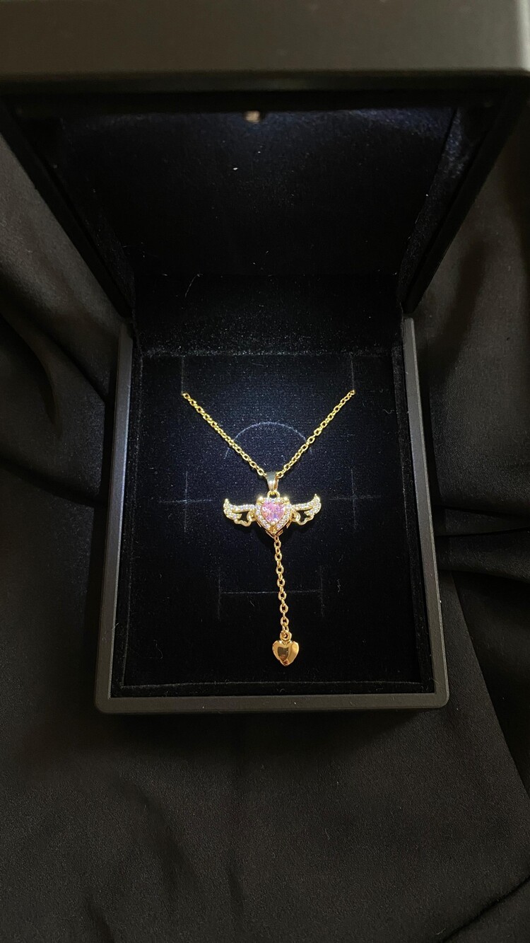 Kanatlı Kalp Kolye (Gold)