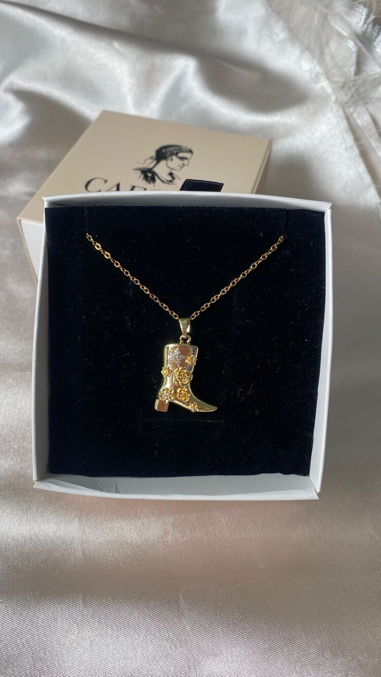 Çelik Kovboy Kolye Gold