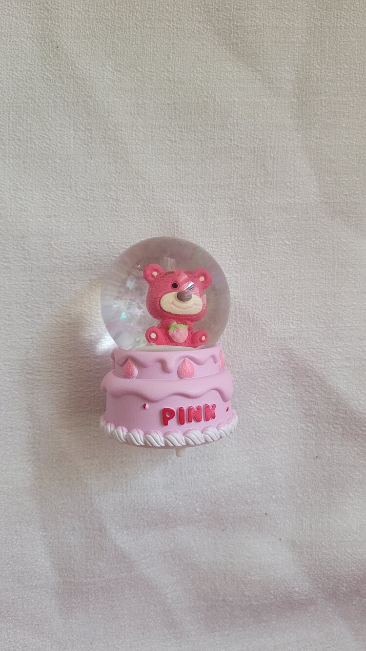 pink ayıcık kar küresi