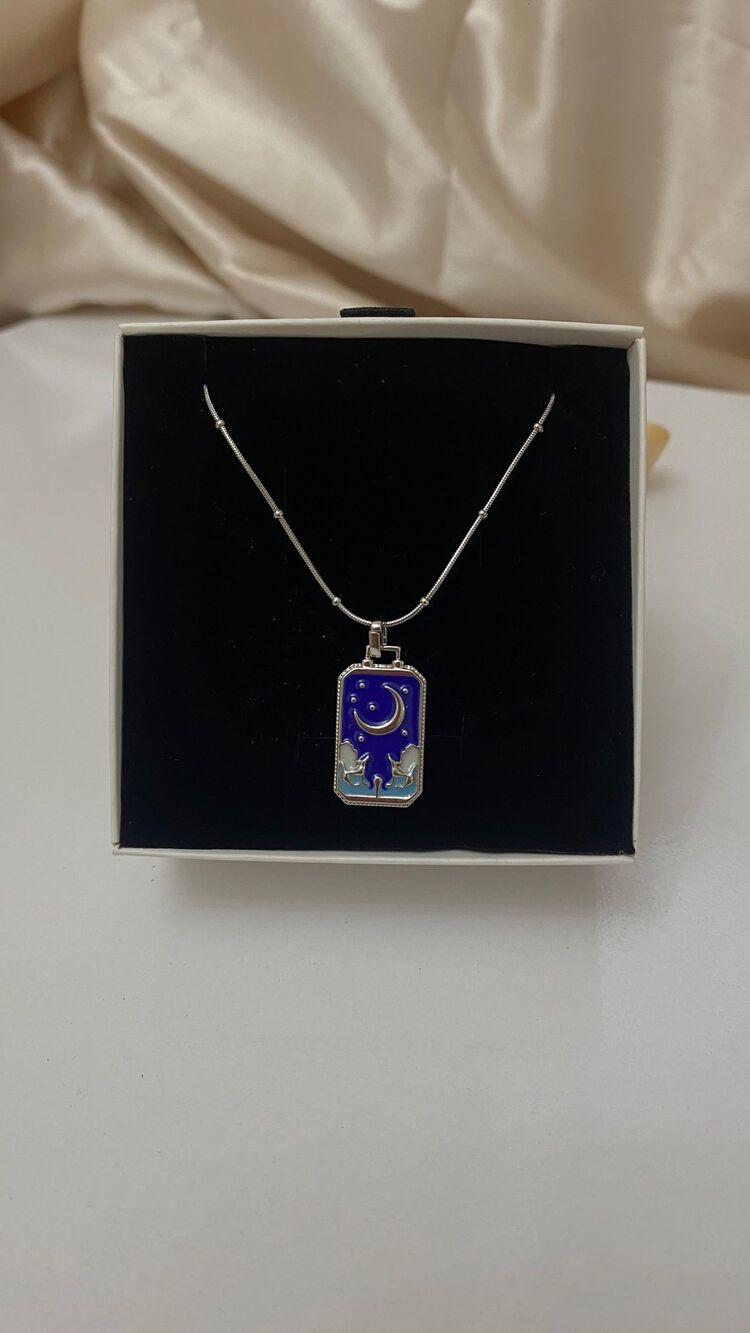 Çelik Tarot Motifli Kolye