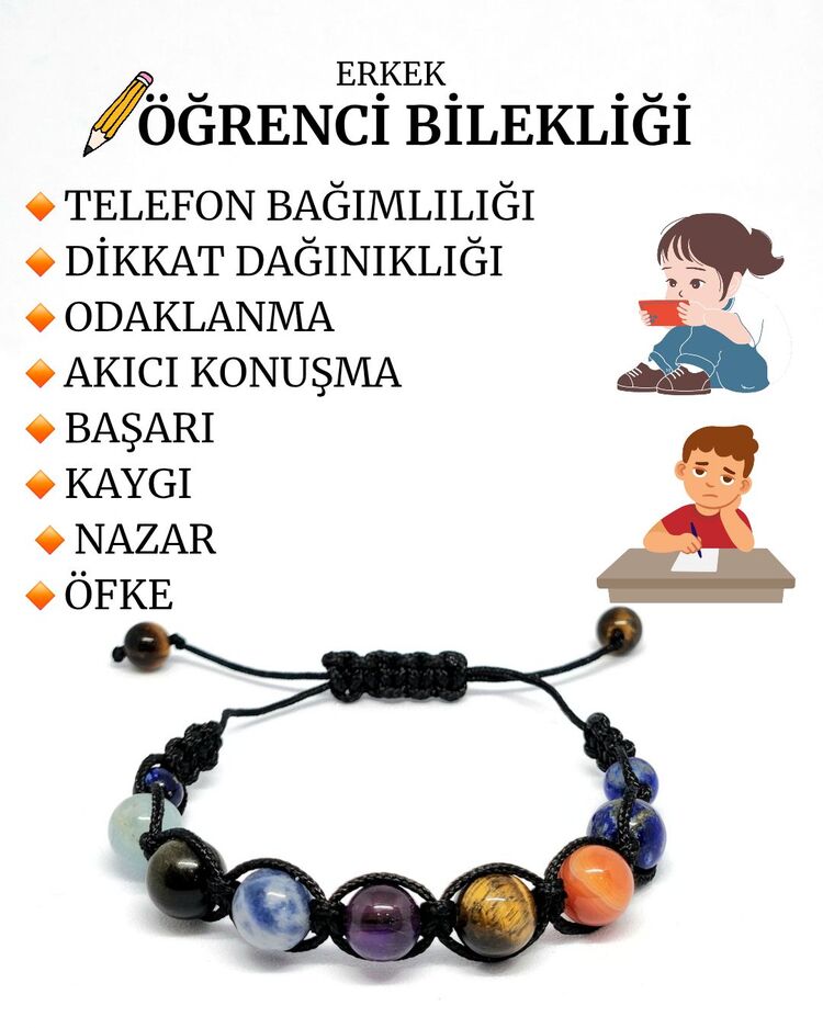erkek öğrenci bilekliği