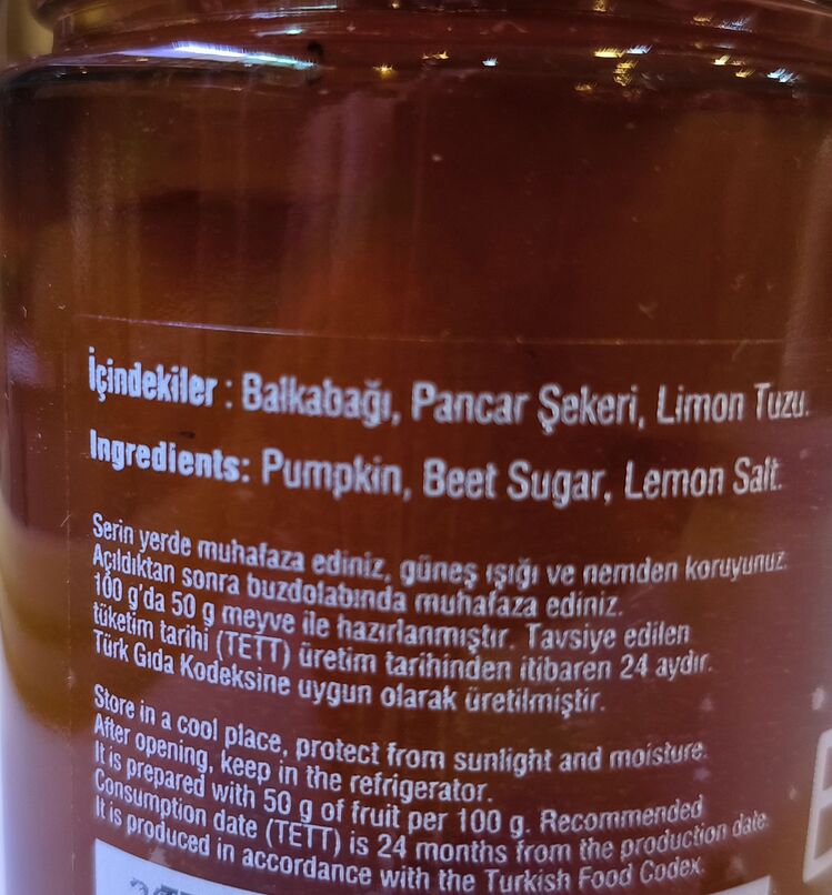 Polente Bal Kabağı Reçeli 