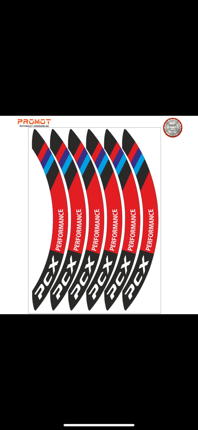 Pcx jant şeridi kırmızı