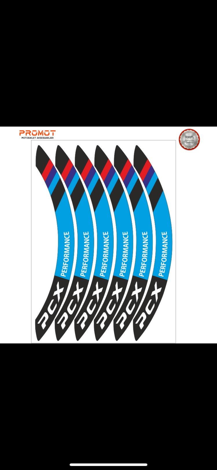 Pcx jant şeridi mavi
