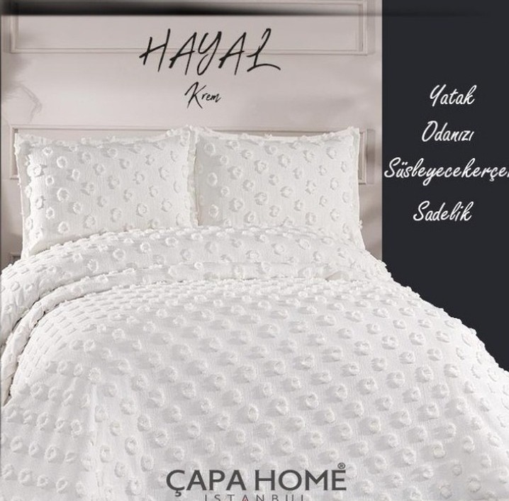 Çapa Home Hayal Şönil Yatak Örtüsü - KREM