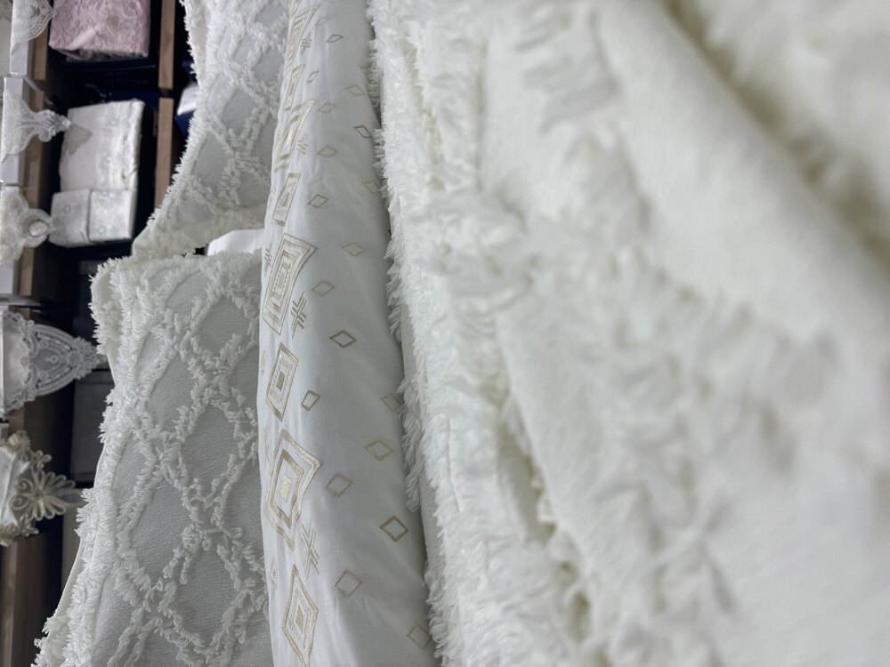 Çapa Home Harem Şönil Yatak Örtüsü - Krem ( 3 parça )