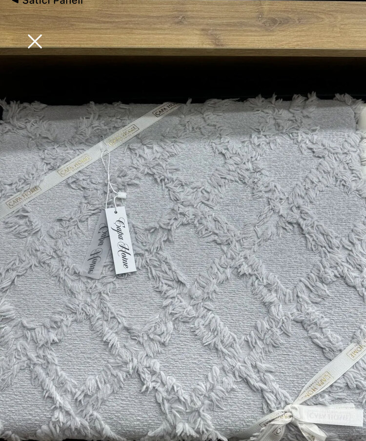 Çapa Home Harem Şönil Yatak Örtüsü - GRİ ( 3 parça )