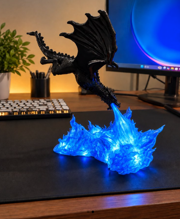 Ragnar 3D Ejder, Elektronik Aydınlatma ( XL Büyük Boy)