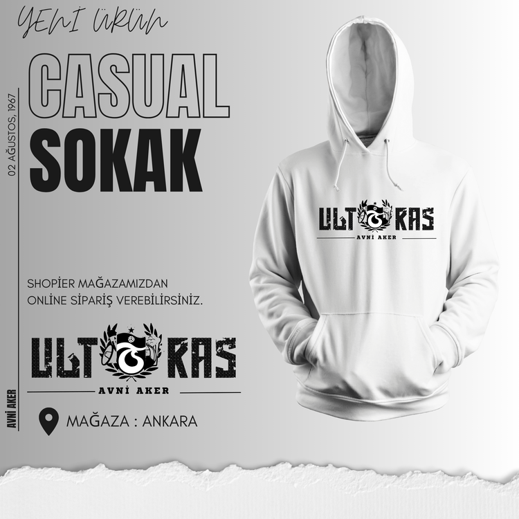 Ultras Avni Aker Beyaz Hoodie 
