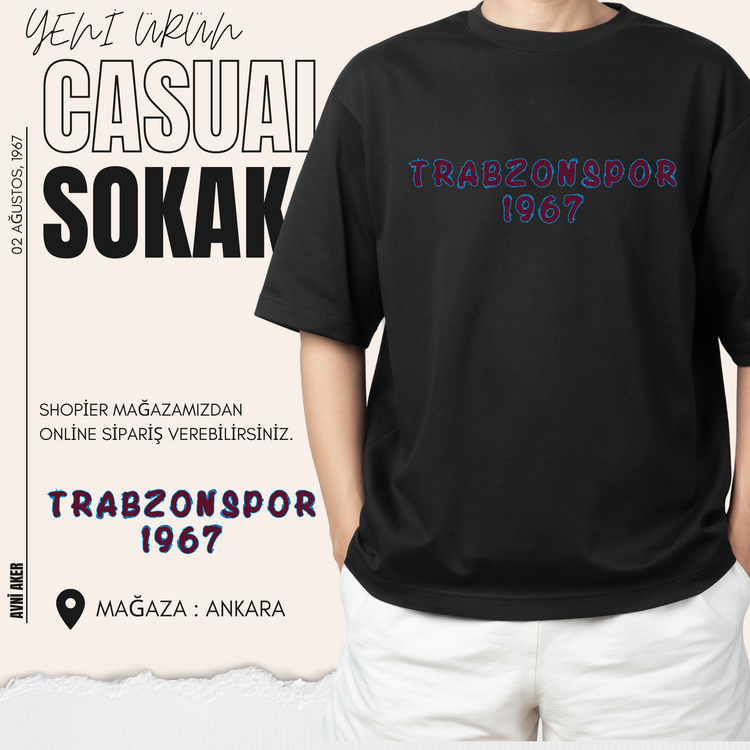 Trabzonspor 1967 Bordo-Mavi Fırtına Tshirt