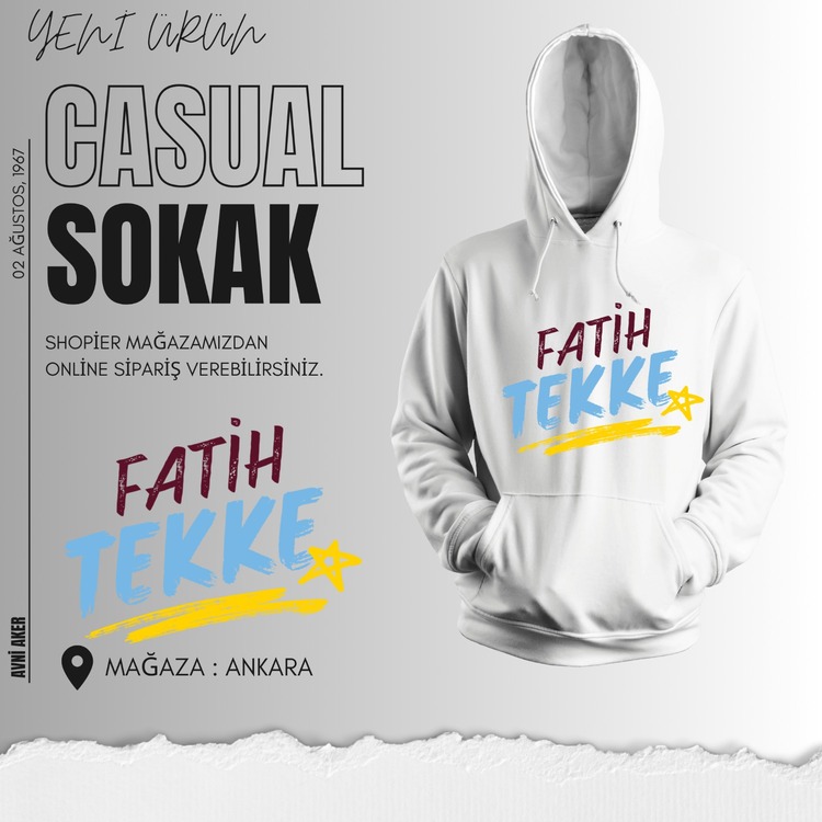 Beyaz Hoodie Fatih Sultan Tekke
