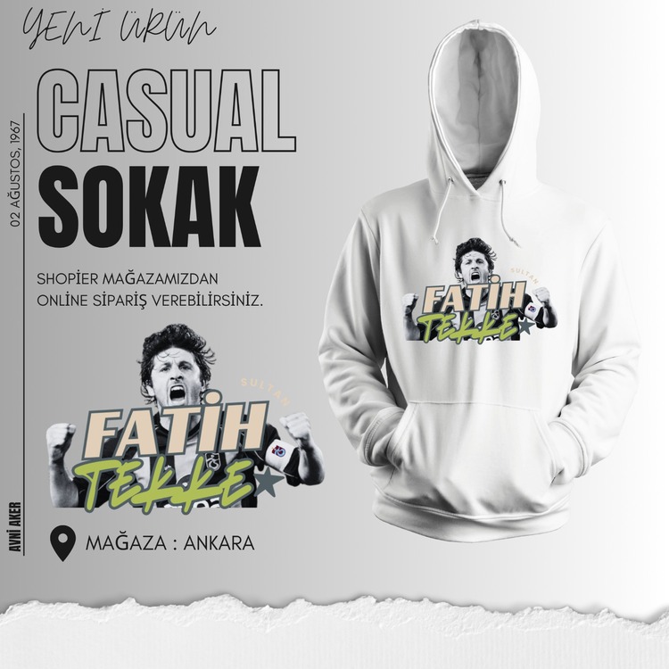 Beyaz Hoodie Fatih Sultan Tekke