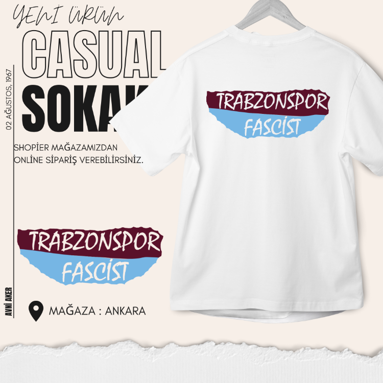 ''Trabzonspor Fascist - Beyaz Tshirt''