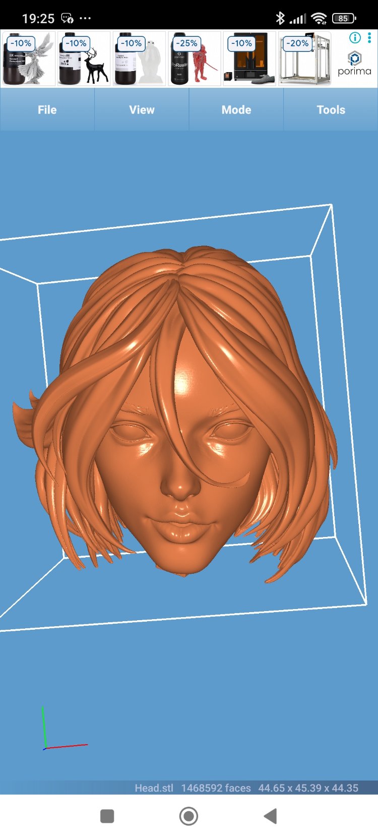 3 1/12 Heads painted 