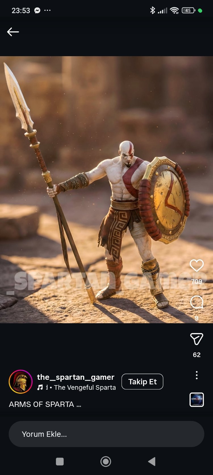 Sigma Kratos hoplite shield and spear