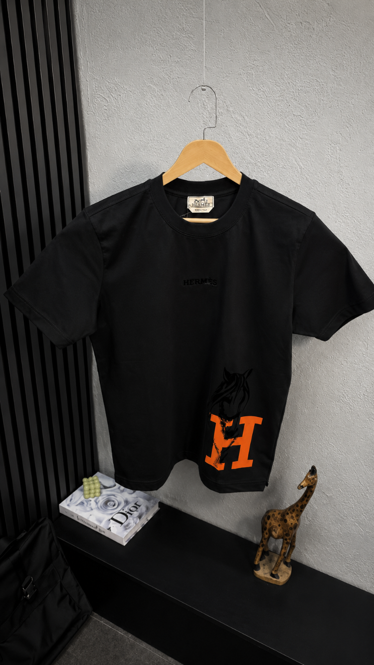 Hermes Siyah T-Shirt