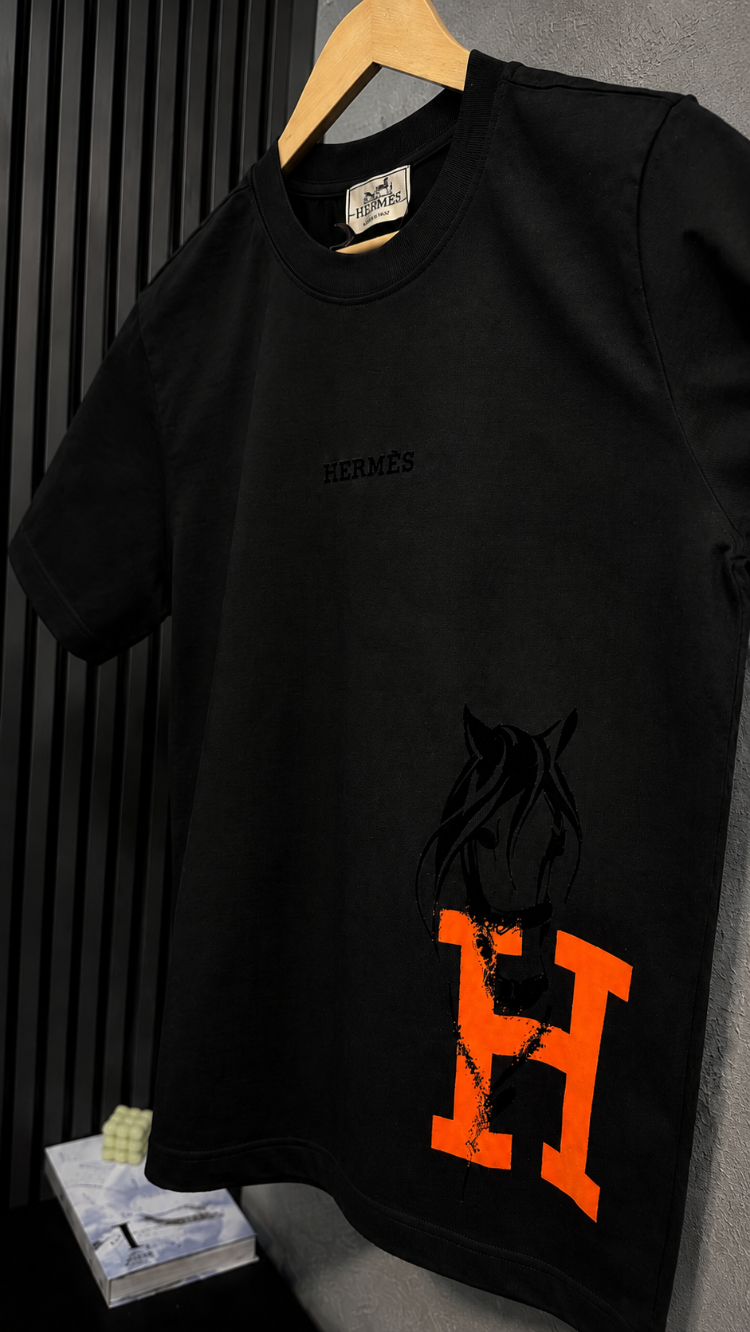 Hermes Siyah T-Shirt