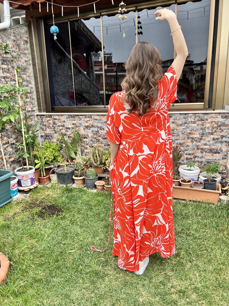 Kruvaze Elbise & Kimono Turuncu