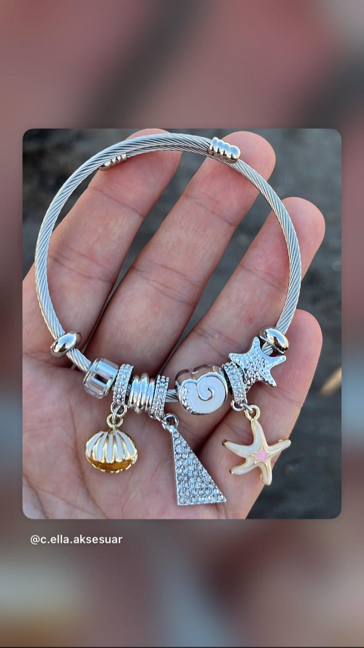 316 L çelik pandora (deniz yıldızı charm)