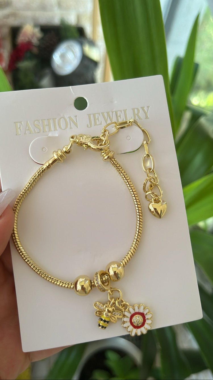 Jewelry papatya charm bileklik