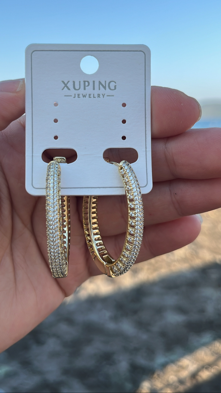 BÜYÜK BOY OVAL HALKA  KÜPE (marka model)