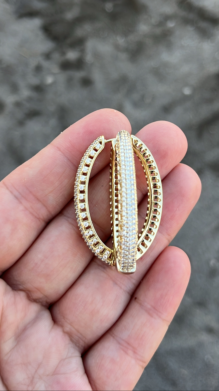 BÜYÜK BOY OVAL HALKA  KÜPE (marka model)