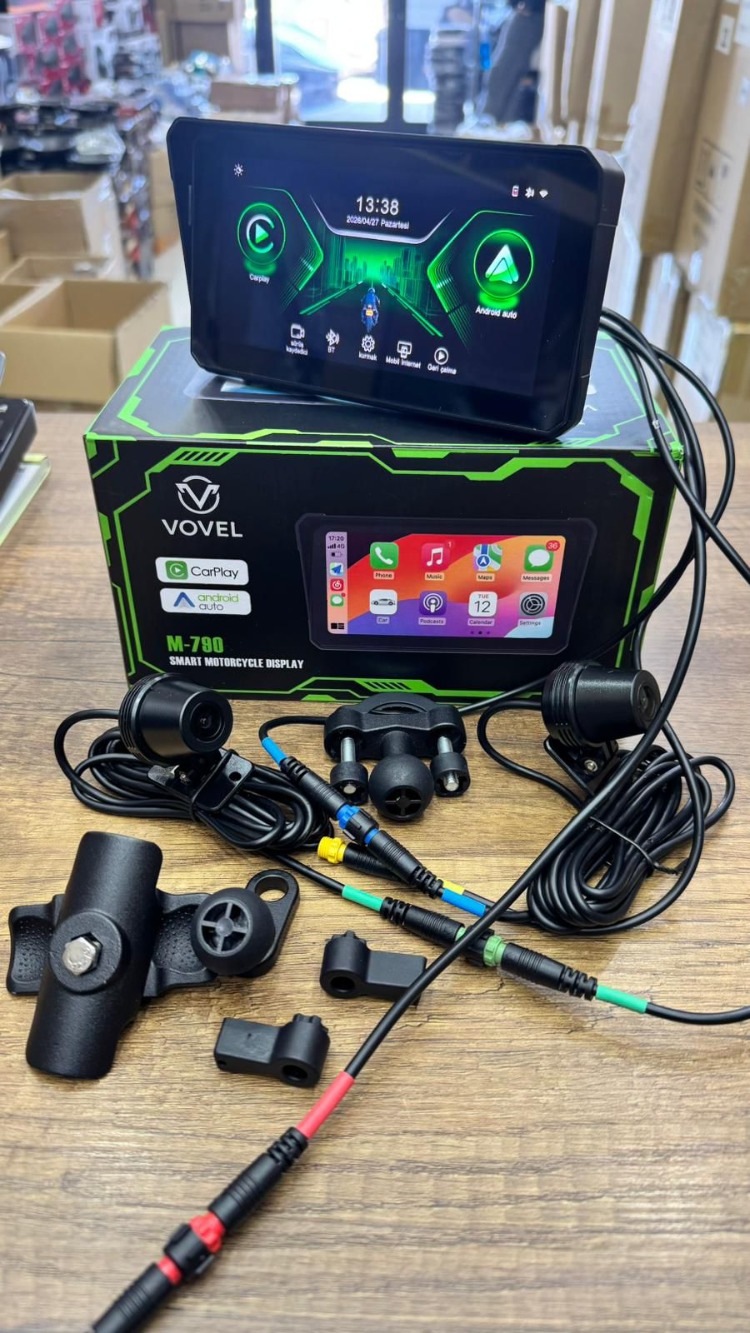 VOVEL M-790 ÇİFT KAMERALI MOTOCARPLAY EKRANI