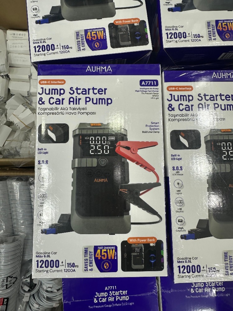 AUHMA 12.000 MAH AKÜ TAKVİYE CİHAZI