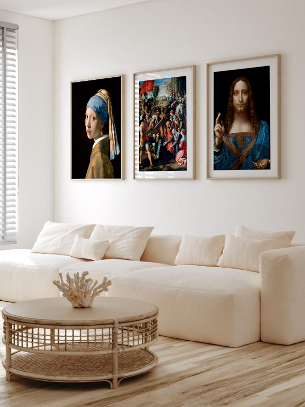 Ünlü Sanat Reprodüksiyonları Çerçeveli Tablo Seti