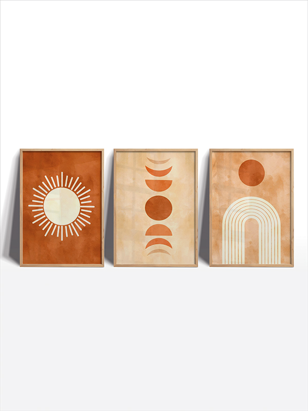 Minimalist Soyut Sanat Çerçeveli Tablo Seti