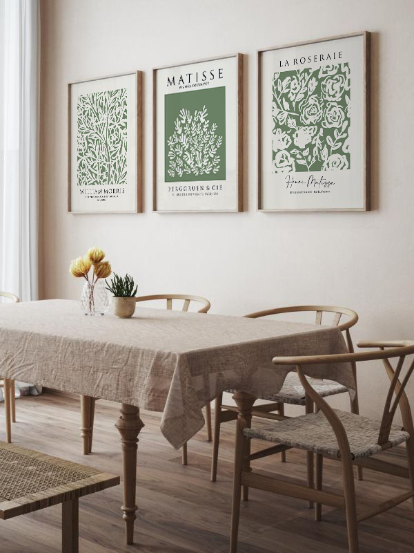 William Morris Dallı Yapraklı Çerçeveli Tablo
