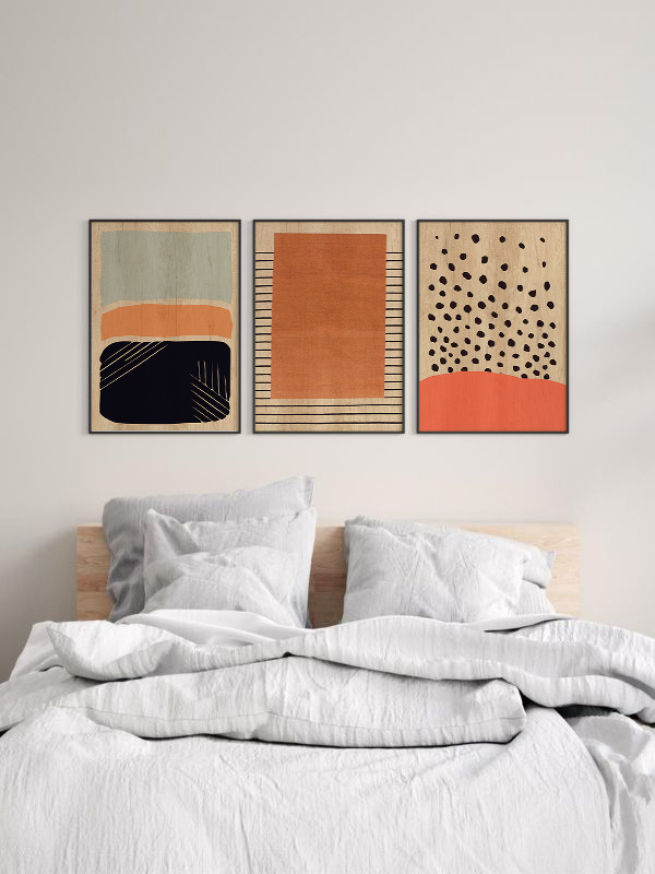 Geometrik ve Modern Sanat Çerçeveli Tablo Seti
