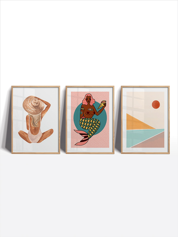Modern Sanat Çerçeveli Tablo Seti