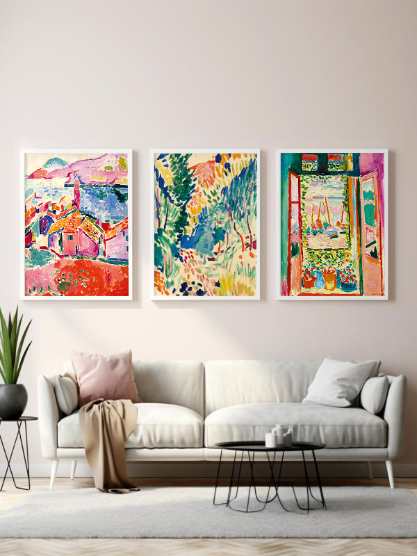 Canlı Soyut Sanat Çerçeveli Tablo Seti