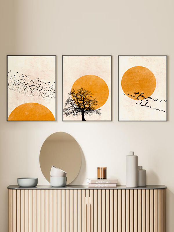 Minimalist Doğa Çerçeveli Tablo Seti