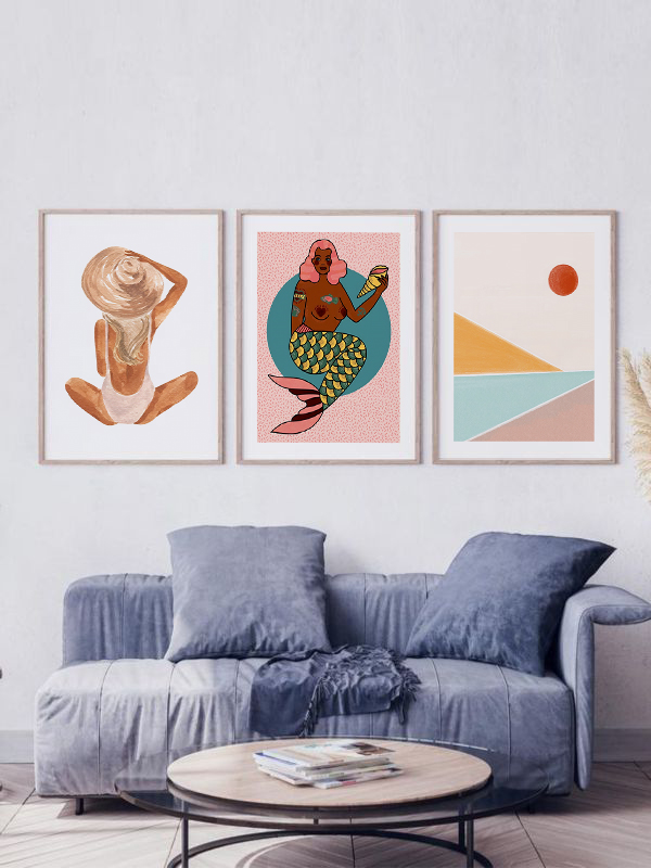 Modern Sanat Çerçeveli Tablo Seti