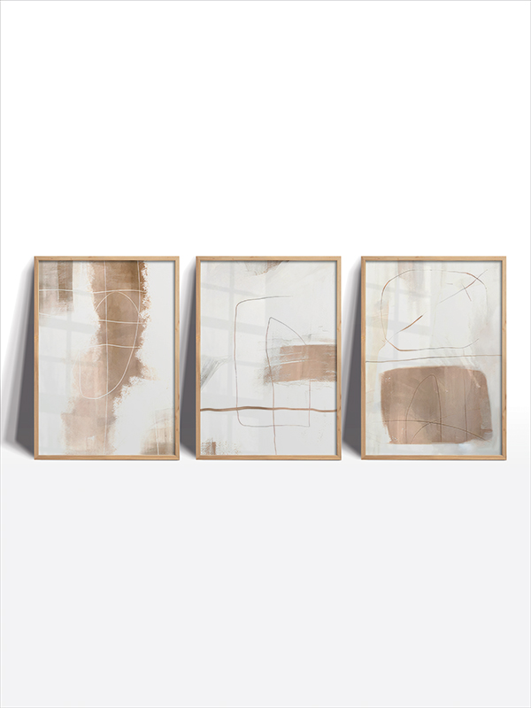 Minimalist Soyut Sanat Çerçeveli Tablo Seti