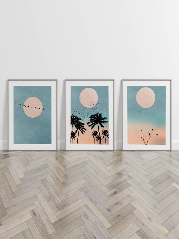 Minimalist Doğa Çerçeveli Tablo Seti