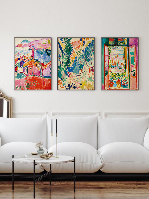 Canlı Soyut Sanat Çerçeveli Tablo Seti